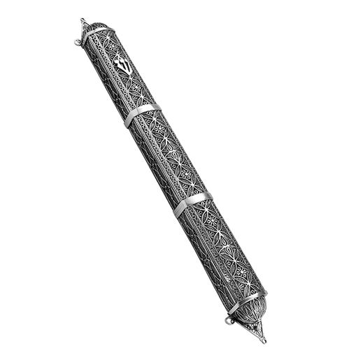 Sleek Sterling Silver Mezuzah Case
