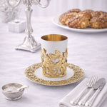 Kiddush Cup with Gilded Detailing