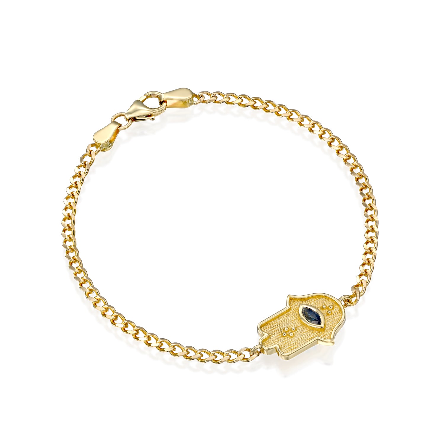 14K gold sapphire bracelet