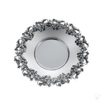 Silver Tray with Leaf Border