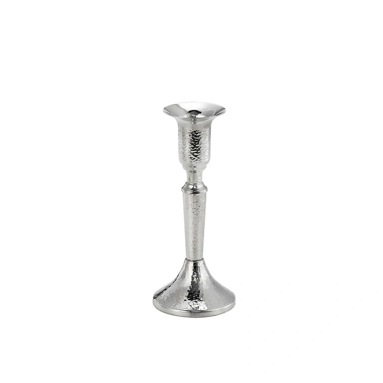 Sterling Silver Light Candlestick with Hammered Finish