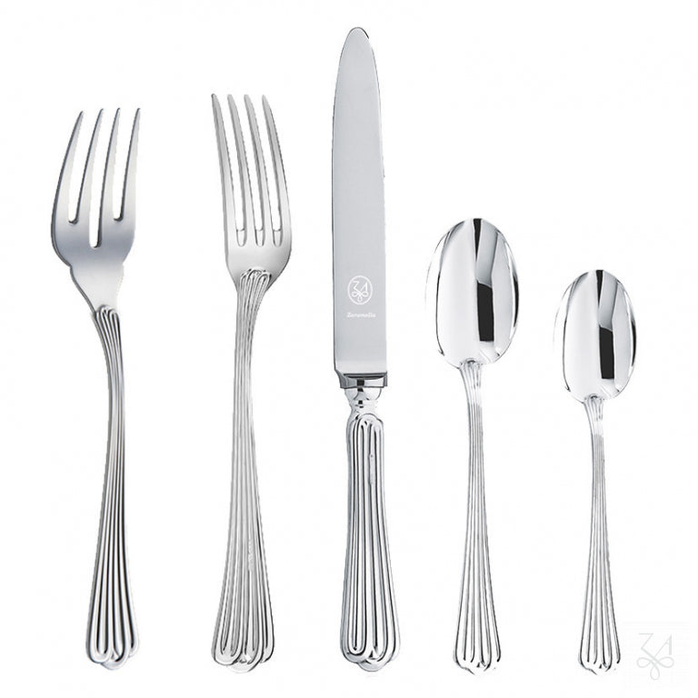925 Sterling Silver Flatware Set - Collection Meridiani 60 pieces Set