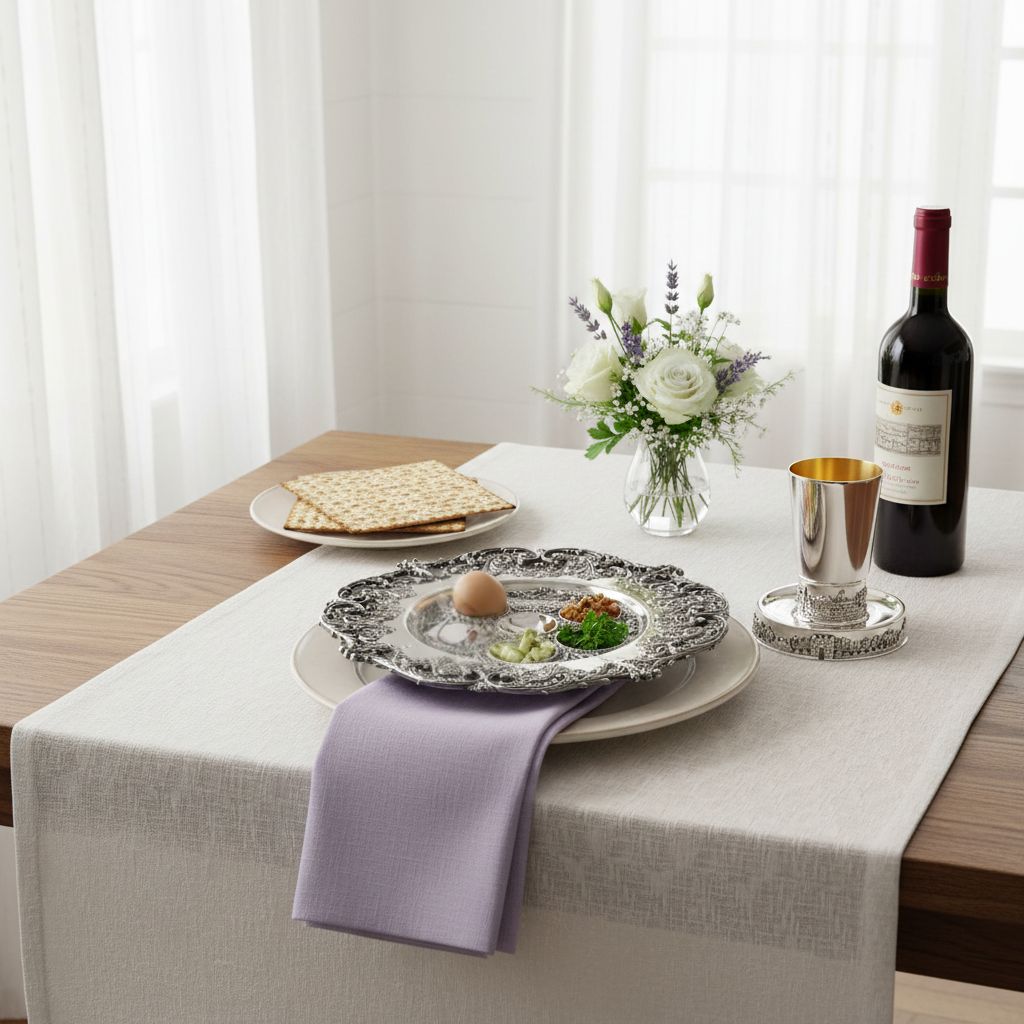 Passover Seder dinner setup