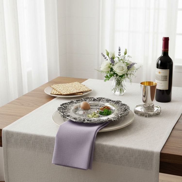 Passover Seder dinner setup