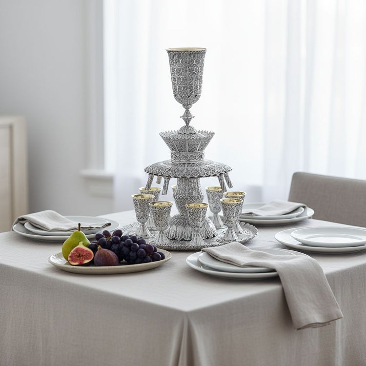 Luxury Kiddush Sets in 925 Sterling Silver