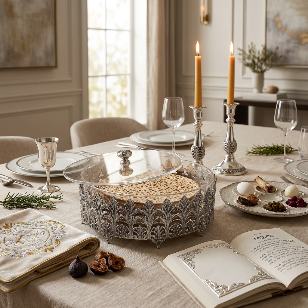 Elegant dining table with candles