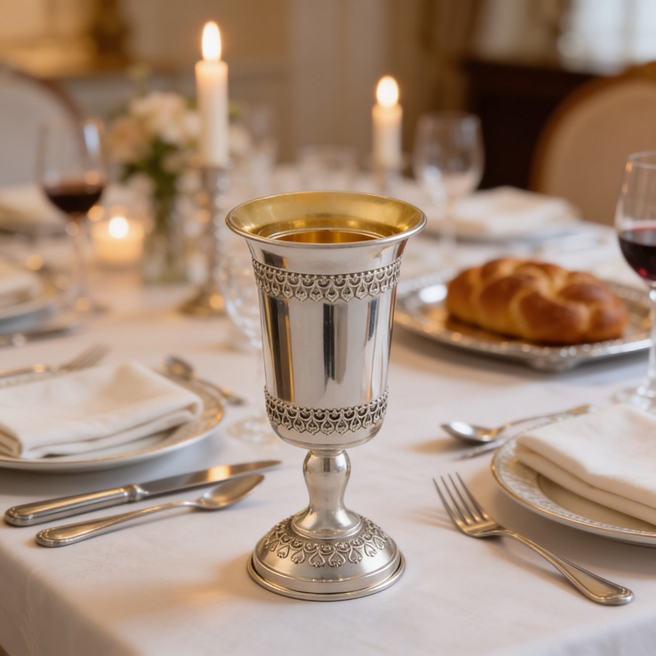 Miriam Kiddush Cup - 925 Sterling Silver Classic Elegance with Modern Grace