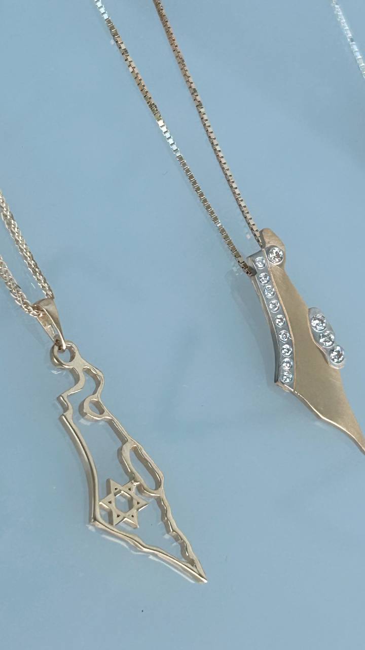 Gold Star of David pendant necklace