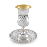 Silver goblet with gold interior
