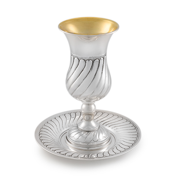 Silver goblet with gold interior